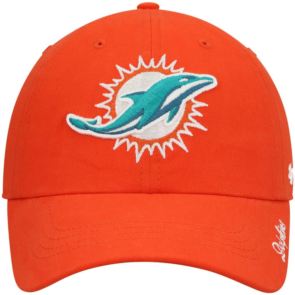 47 brand Miami Dolphins '47 Women's Miata Clean Up Secondary Logo Adjustable Hat Orange