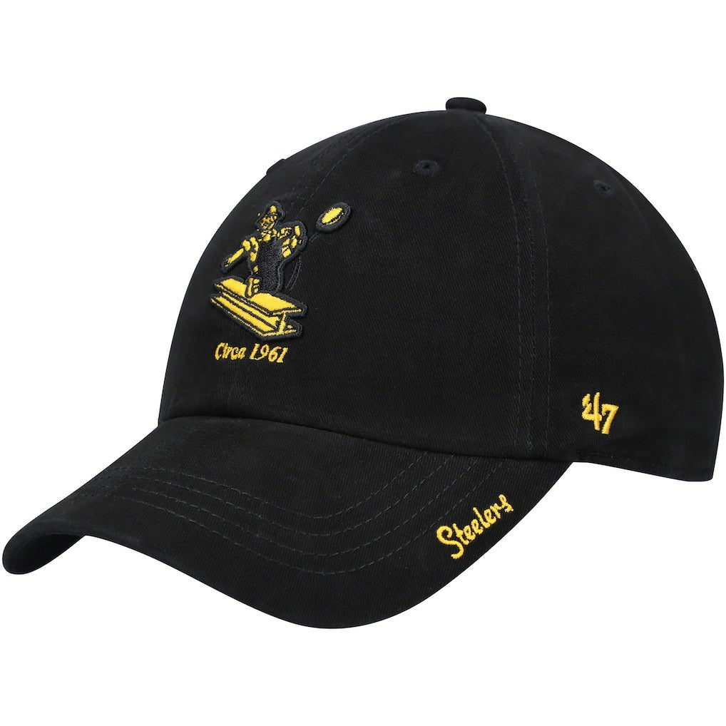 47 brand Pittsburgh Steelers '47 Women's Miata Clean Up Adjustable Hat Black