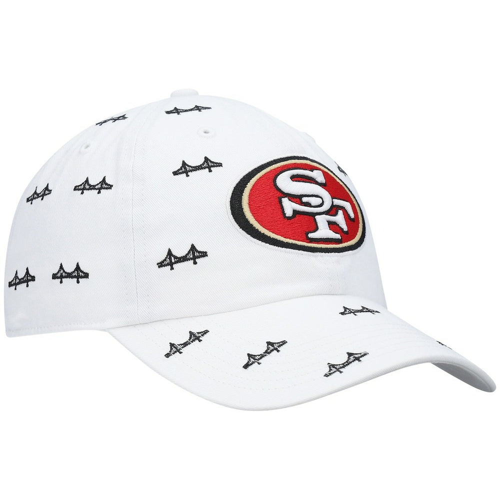 47 brand San Francisco 49ers '47 Women's Team Confetti Clean Up Adjustable Hat White