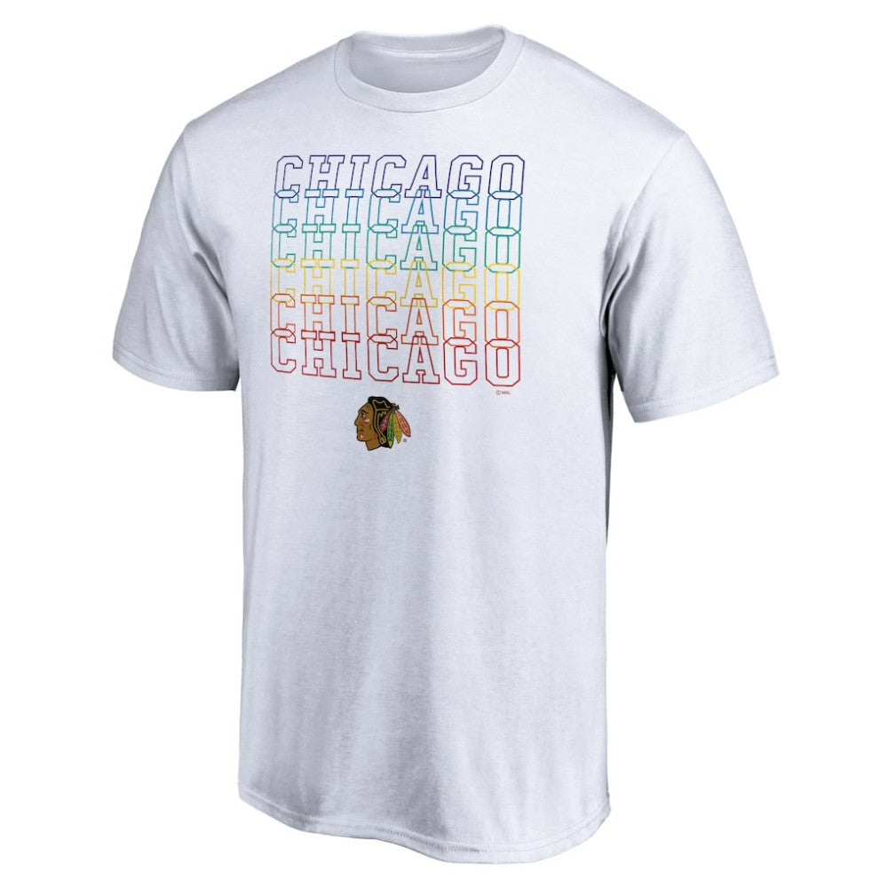 Chicago Blackhawks City Pride T-Shirt - White - NHL 4257396