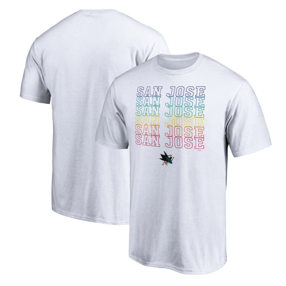 San Jose Sharks City Pride T-Shirt - White - NHL 4257413