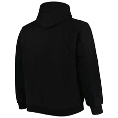 Cincinnati Bengals Dunbrooke Big & Tall Dakota Canvas Hoodie Full-Zip Jacket Black