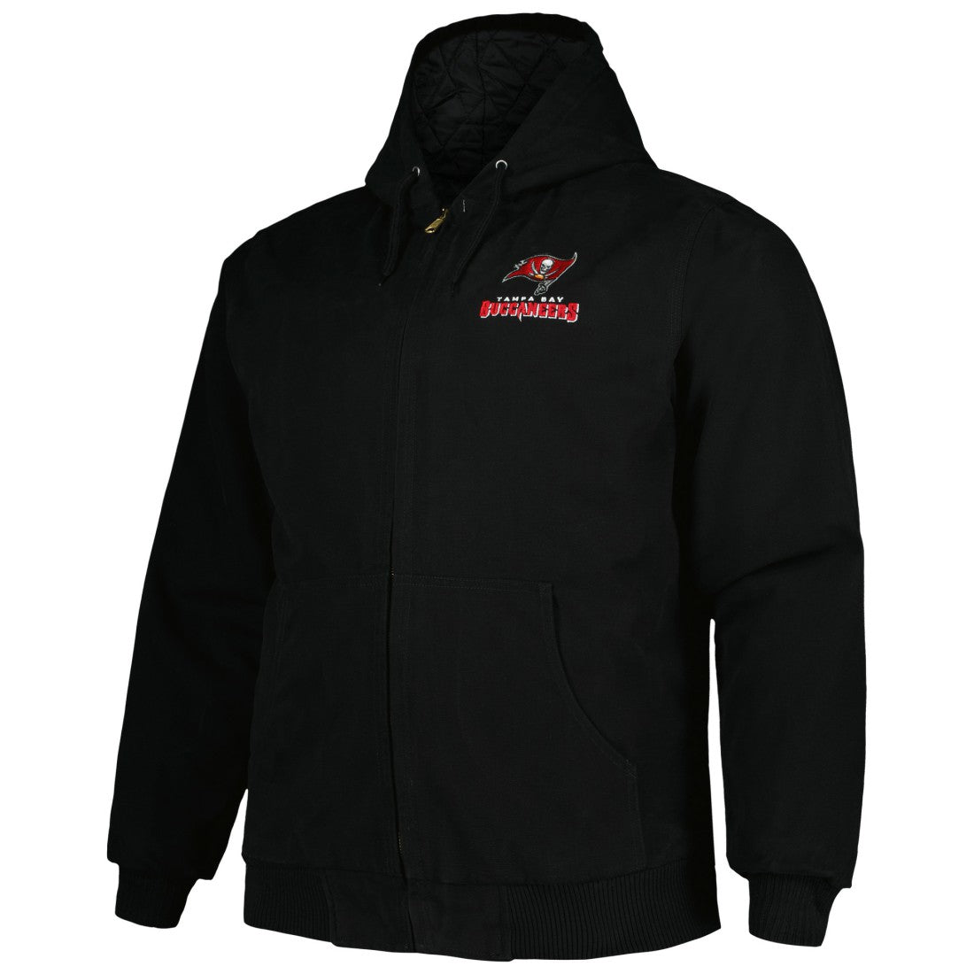 Tampa Bay Buccaneers Dunbrooke Big & Tall Dakota Canvas Hoodie Full-Zip Jacket Black