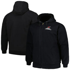 Arizona Cardinals Dunbrooke Big & Tall Dakota Canvas Hoodie Full-Zip Jacket Black
