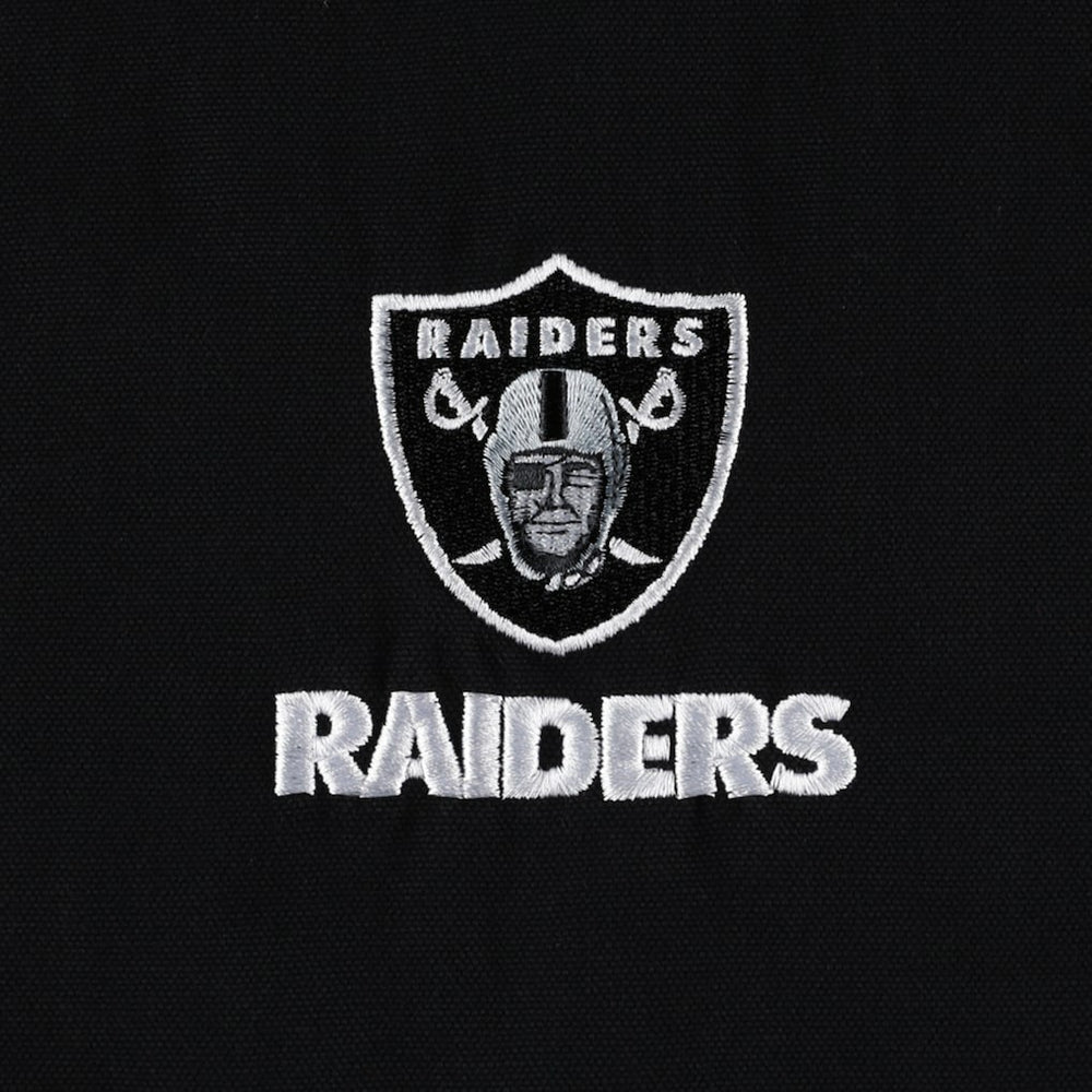 Las Vegas Raiders Dunbrooke Big & Tall Dakota Canvas Hoodie Full-Zip Jacket Black
