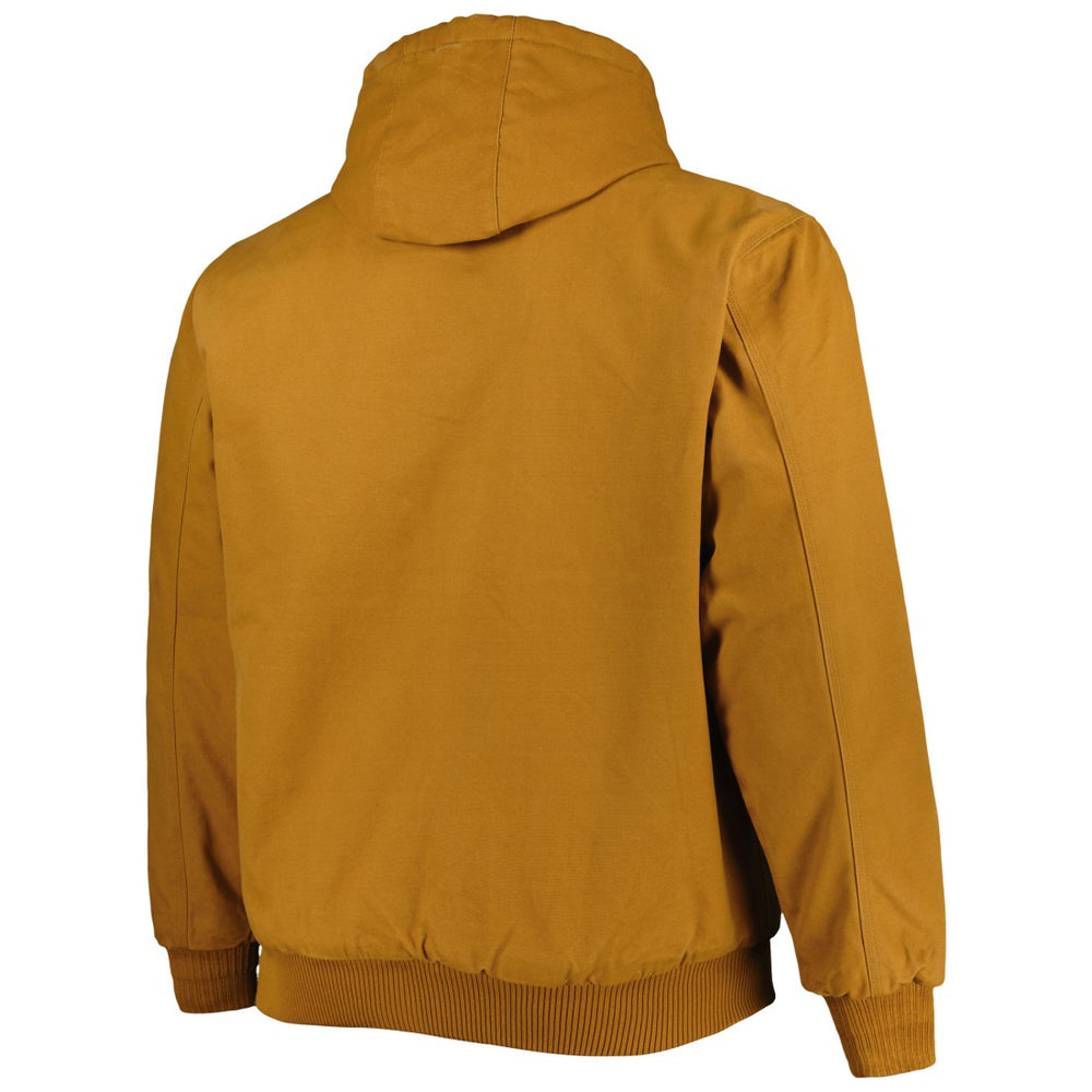 Detroit Lions Dunbrooke Big & Tall Dakota Canvas Hoodie Full-Zip Jacket Tan