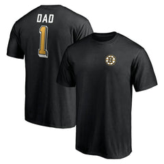 Boston Bruins Number One Dad Logo T-Shirt - Black - NHL 4258750