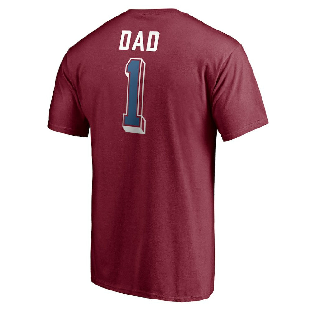 Colorado Avalanche Number One Dad Logo T-Shirt - Garnet - NHL 4258755