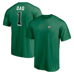 Dallas Stars Number One Dad Logo T-Shirt - Green - NHL 4258757