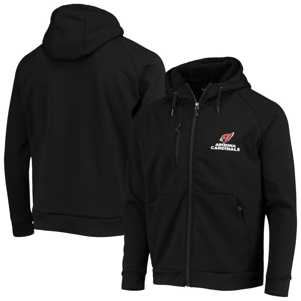 Arizona Cardinals Dunbrooke Shag Tri-Blend Full-Zip Raglan Hoodie Black