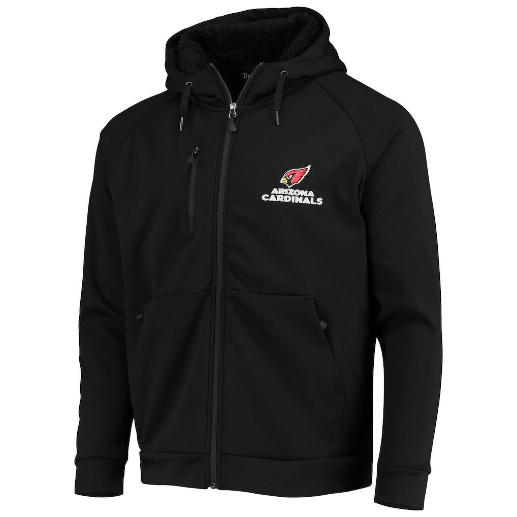 Arizona Cardinals Dunbrooke Shag Tri-Blend Full-Zip Raglan Hoodie Black