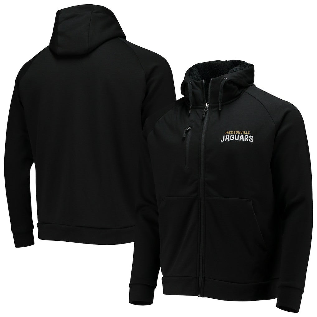 Jacksonville Jaguars Dunbrooke Shag Tri-Blend Full-Zip Raglan Hoodie Black