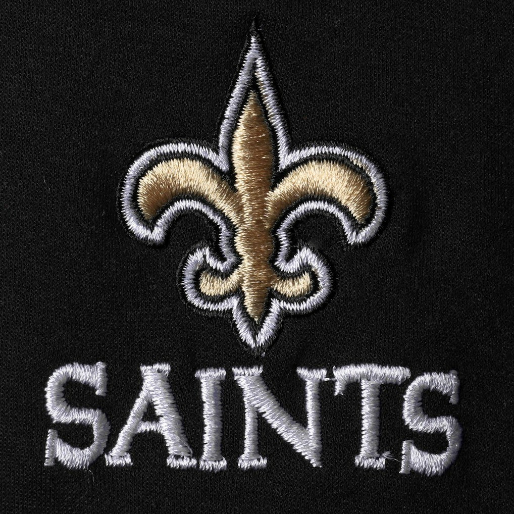 New Orleans Saints Dunbrooke Shag Tri-Blend Full-Zip Raglan Hoodie Black