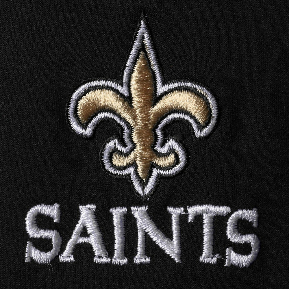 New Orleans Saints Dunbrooke Shag Tri-Blend Full-Zip Raglan Hoodie Black