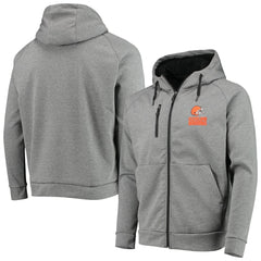 Cleveland Browns Dunbrooke Shag Tri-Blend Full-Zip Raglan Hoodie Charcoal