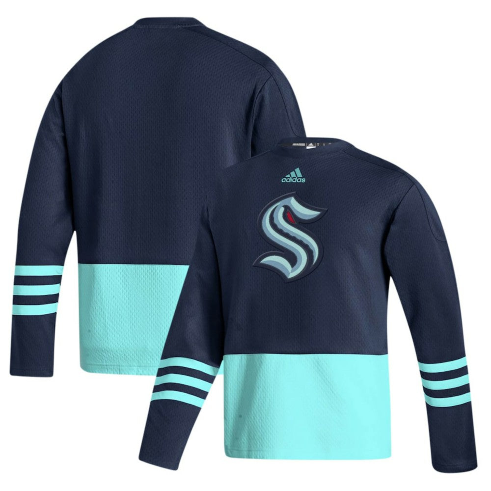 Seattle Kraken adidas Logo AEROREADY Pullover Sweater - Deep Sea Blue - NHL 4259626