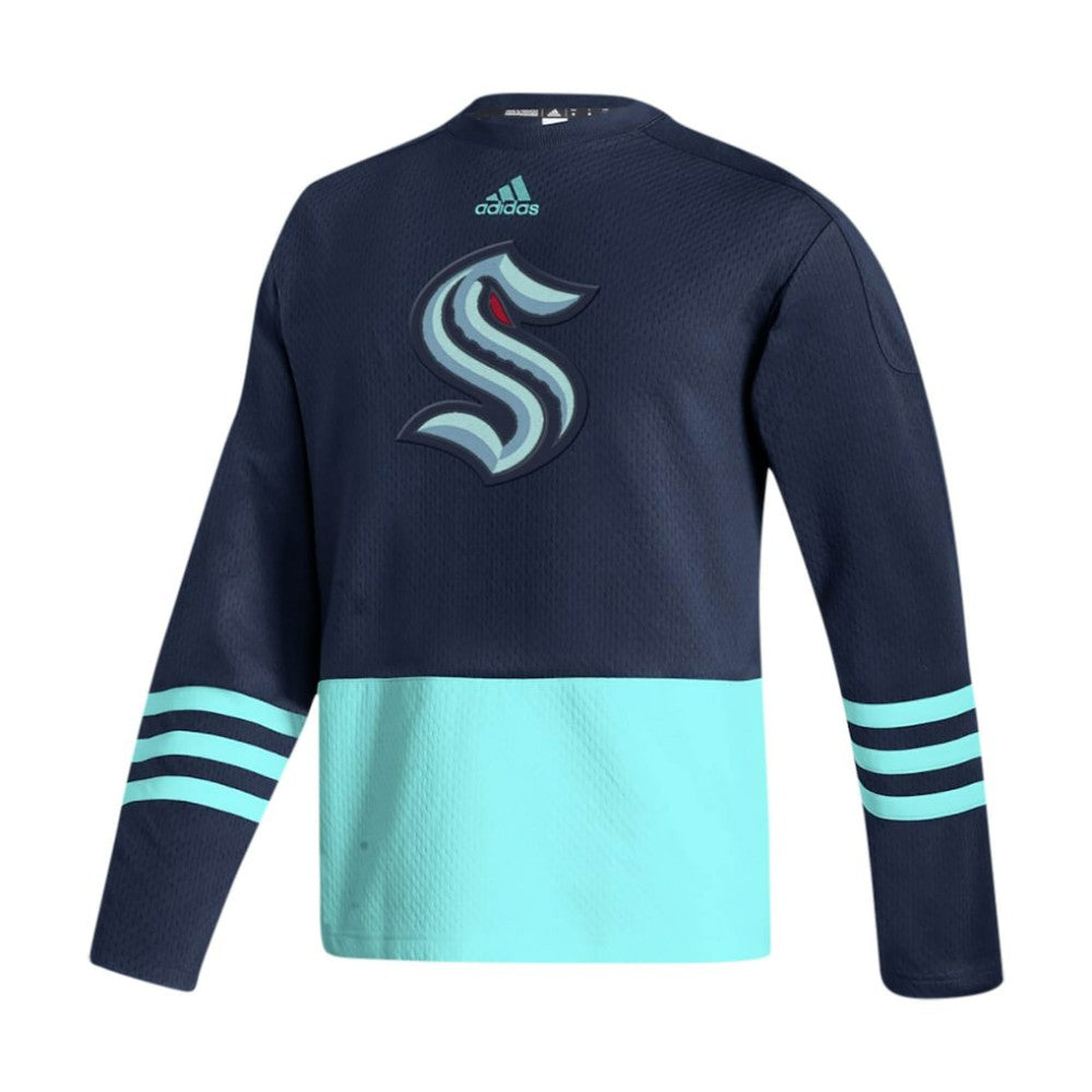 Seattle Kraken adidas Logo AEROREADY Pullover Sweater - Deep Sea Blue - NHL 4259626