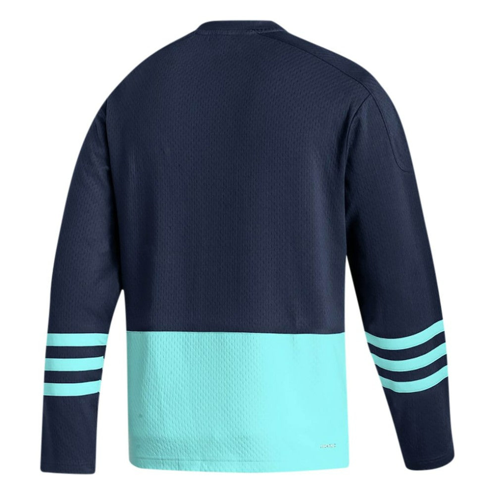 Seattle Kraken adidas Logo AEROREADY Pullover Sweater - Deep Sea Blue - NHL 4259626