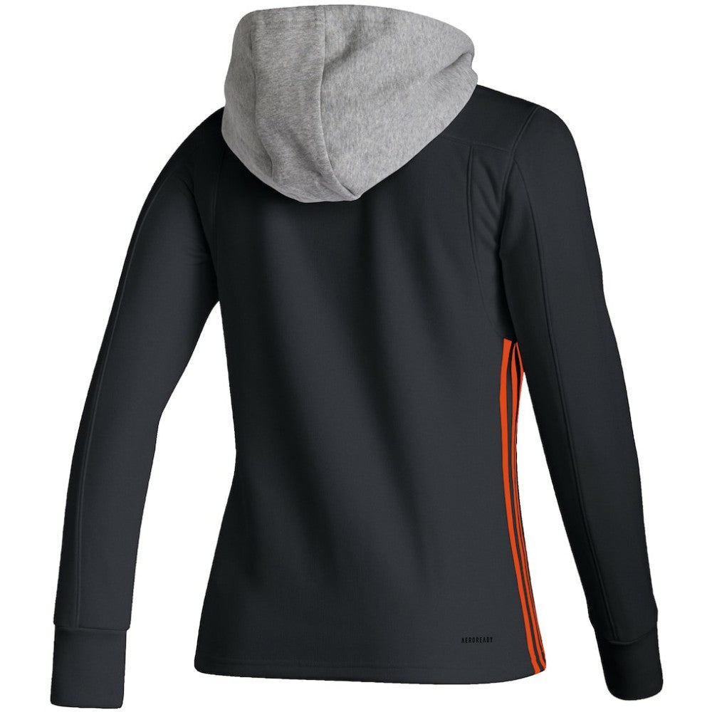Philadelphia Flyers adidas Women's Skate Lace AEROREADY Pullover Hoodie - Black - NHL 4259692