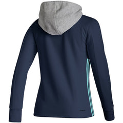 Seattle Kraken adidas Women's Skate Lace AEROREADY Pullover Hoodie - Deep Sea Blue - NHL 4259695