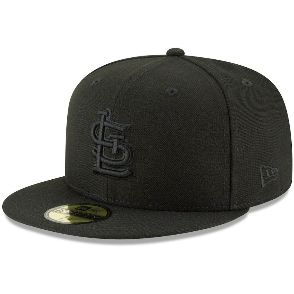 St. Louis Cardinals New Era Black on Black 59FIFTY Fitted Hat - Black - New Era Sale