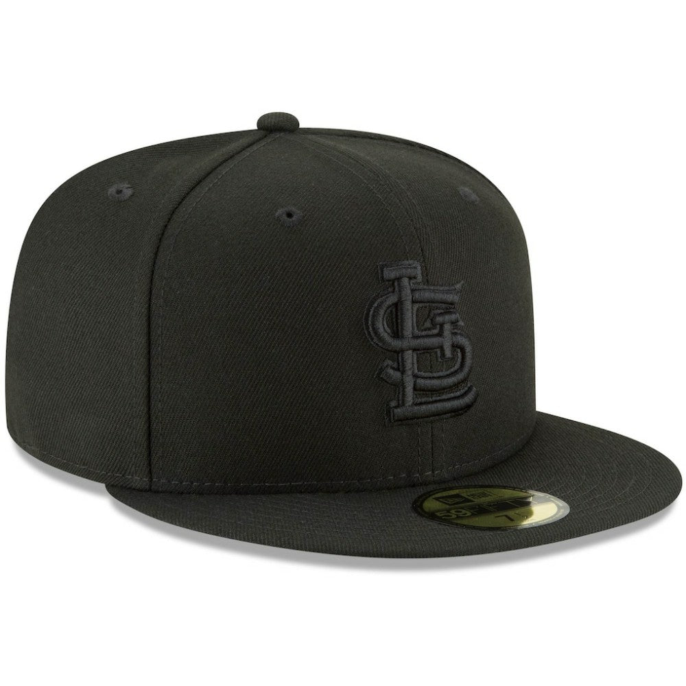 St. Louis Cardinals New Era Black on Black 59FIFTY Fitted Hat - Black - New Era Sale