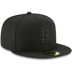 St. Louis Cardinals New Era Black on Black 59FIFTY Fitted Hat - Black - New Era Sale