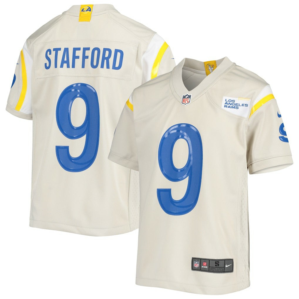 Nike Matthew Stafford Los Angeles Rams Youth Game Jersey Cream