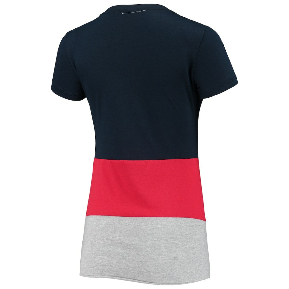 Atlanta Braves Refried Apparel Women's Sustainable Fitted T-Shirt - Navy - MLB Sale