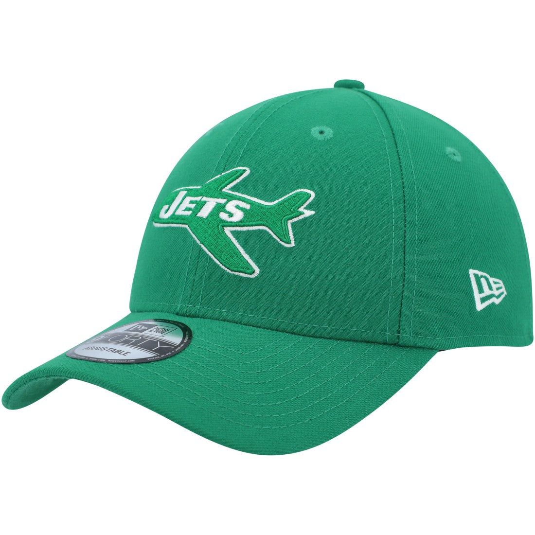 New York Jets New Era Plane The League 9FORTY Adjustable Hat Kelly Green