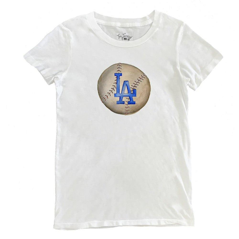 Los Angeles Dodgers Tiny Turnip Women's Stitched Baseball T-Shirt - White - MLB Discount
