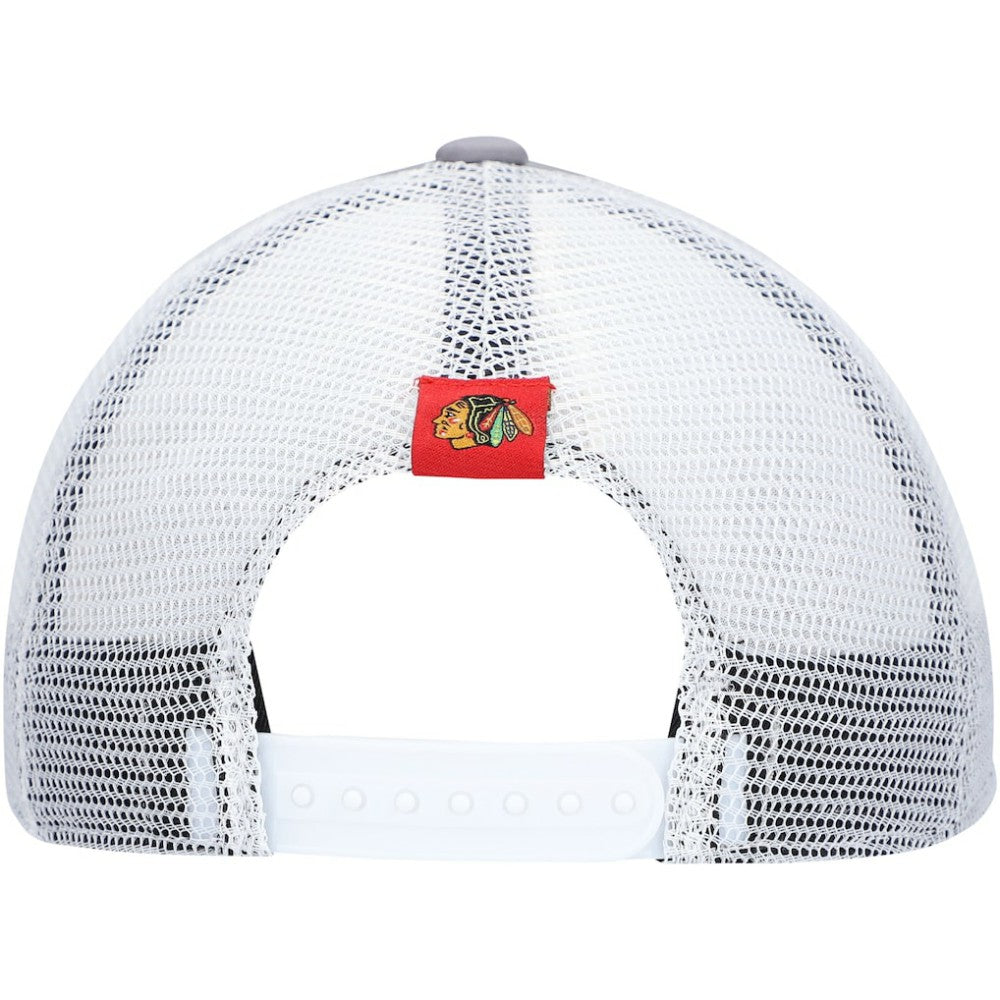 Chicago Blackhawks adidas Locker Room Foam Trucker Snapback Hat - Gray/White - NHL 4265621