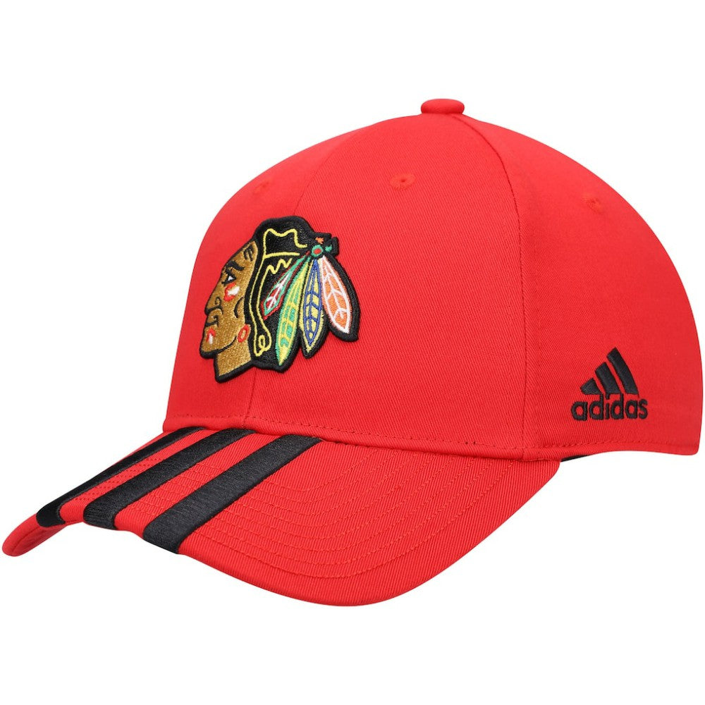 Chicago Blackhawks adidas Locker Room Three Stripe Adjustable Hat - Red - NHL 4265707