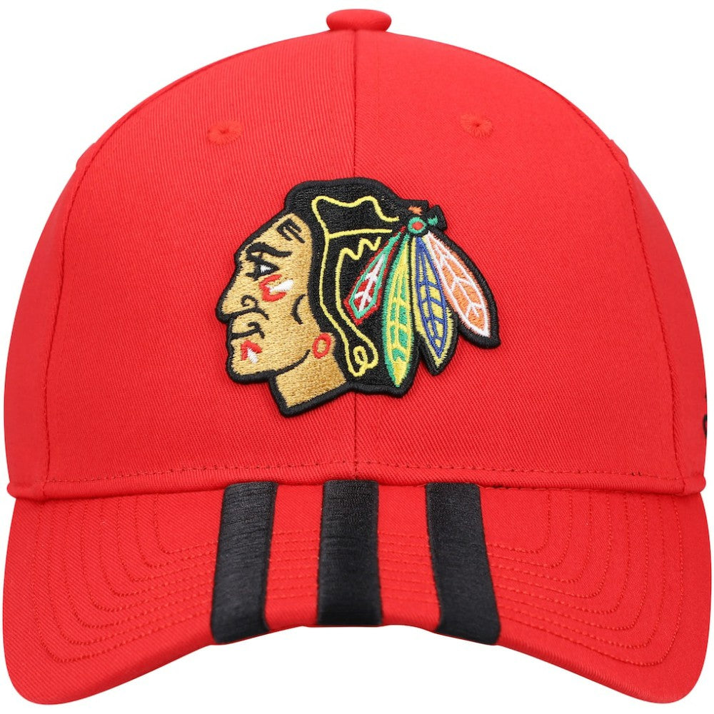 Chicago Blackhawks adidas Locker Room Three Stripe Adjustable Hat - Red - NHL 4265707