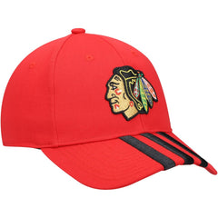 Chicago Blackhawks adidas Locker Room Three Stripe Adjustable Hat - Red - NHL 4265707