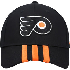Philadelphia Flyers adidas Locker Room Three Stripe Adjustable Hat - Black - NHL 4265712