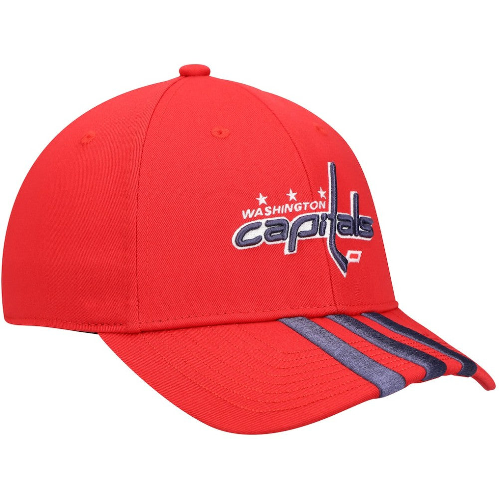 Washington Capitals adidas Locker Room Three Stripe Adjustable Hat - Red - NHL 4265715