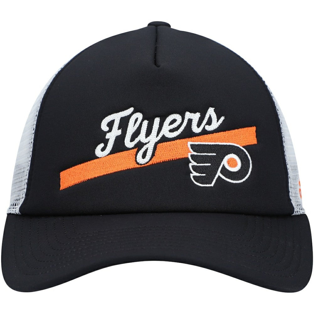 Philadelphia Flyers adidas Women's Foam Trucker Snapback Hat - Black/White - NHL 4265788