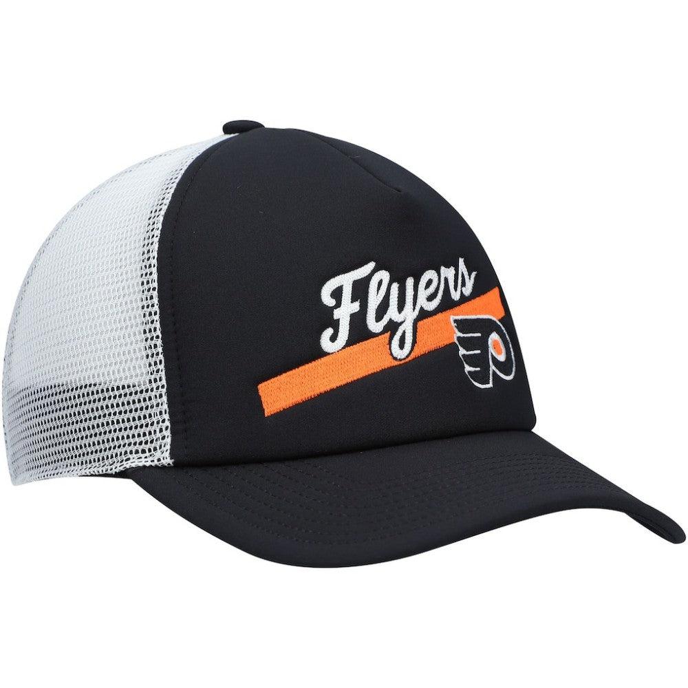 Philadelphia Flyers adidas Women's Foam Trucker Snapback Hat - Black/White - NHL 4265788