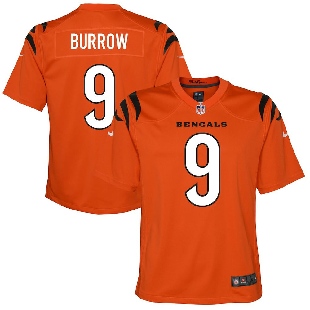 Nike Joe Burrow Cincinnati Bengals Youth Game Jersey Orange