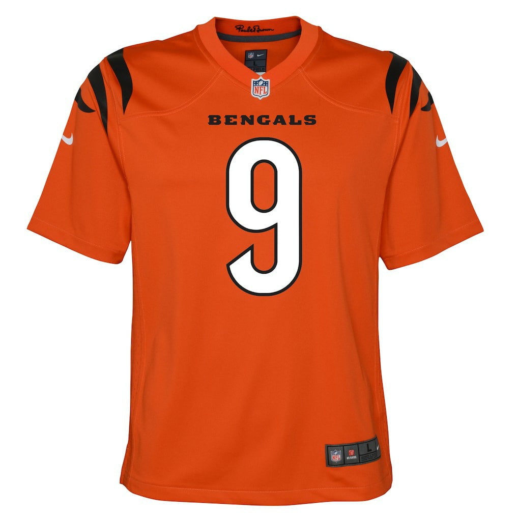 Nike Joe Burrow Cincinnati Bengals Youth Game Jersey Orange