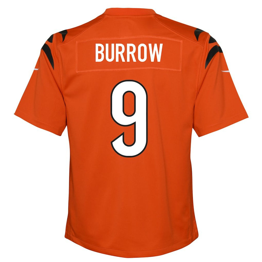 Nike Joe Burrow Cincinnati Bengals Youth Game Jersey Orange