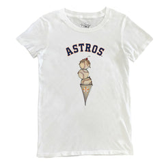 Houston Astros Tiny Turnip Women's Triple Scoop T-Shirt - White - MLB Lifestyle