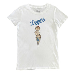 Los Angeles Dodgers Tiny Turnip Women's Triple Scoop T-Shirt - White - MLB Online