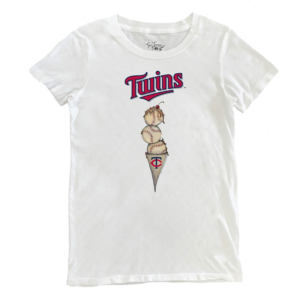 Minnesota Twins Tiny Turnip Women's Triple Scoop T-Shirt - White - MLB Online