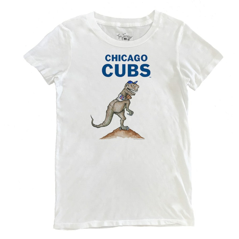 Chicago Cubs Tiny Turnip Women's TT Rex T-Shirt - White - MLB Lifestyle