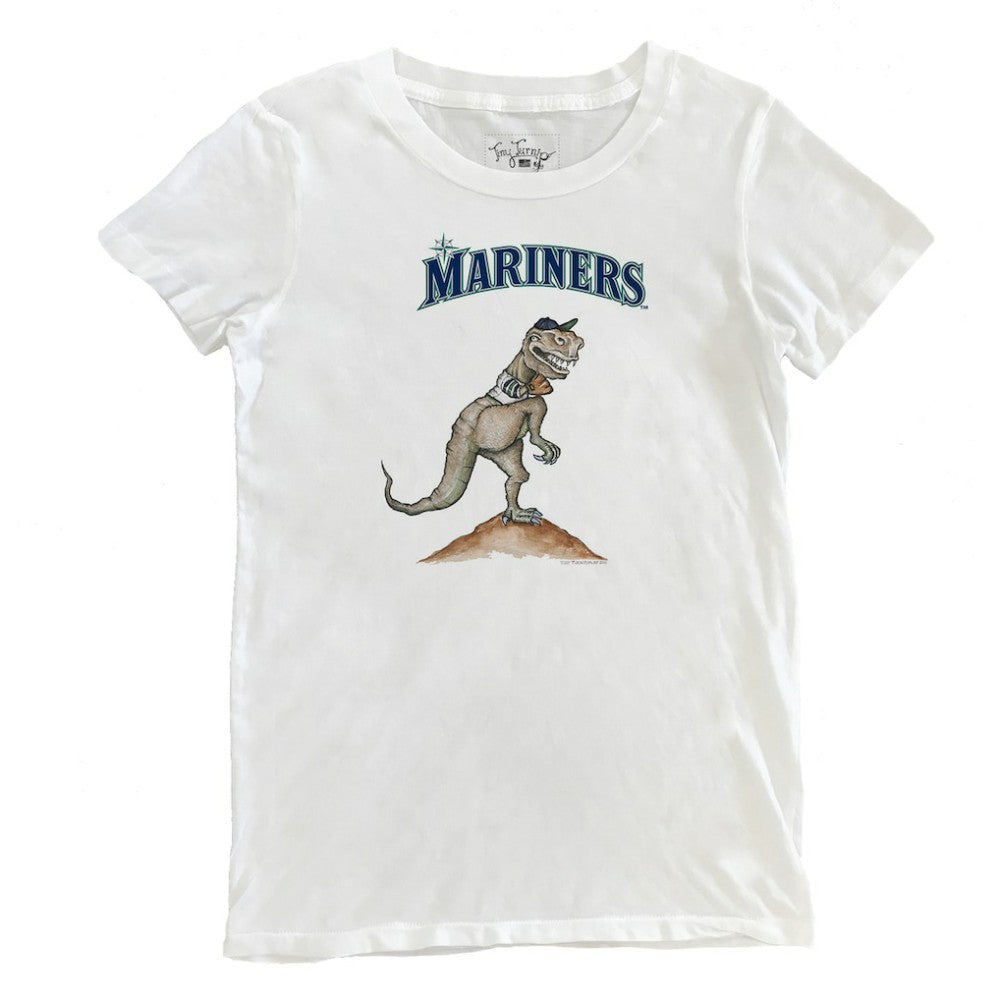 Seattle Mariners Tiny Turnip Women's TT Rex T-Shirt - White - MLB on Sale