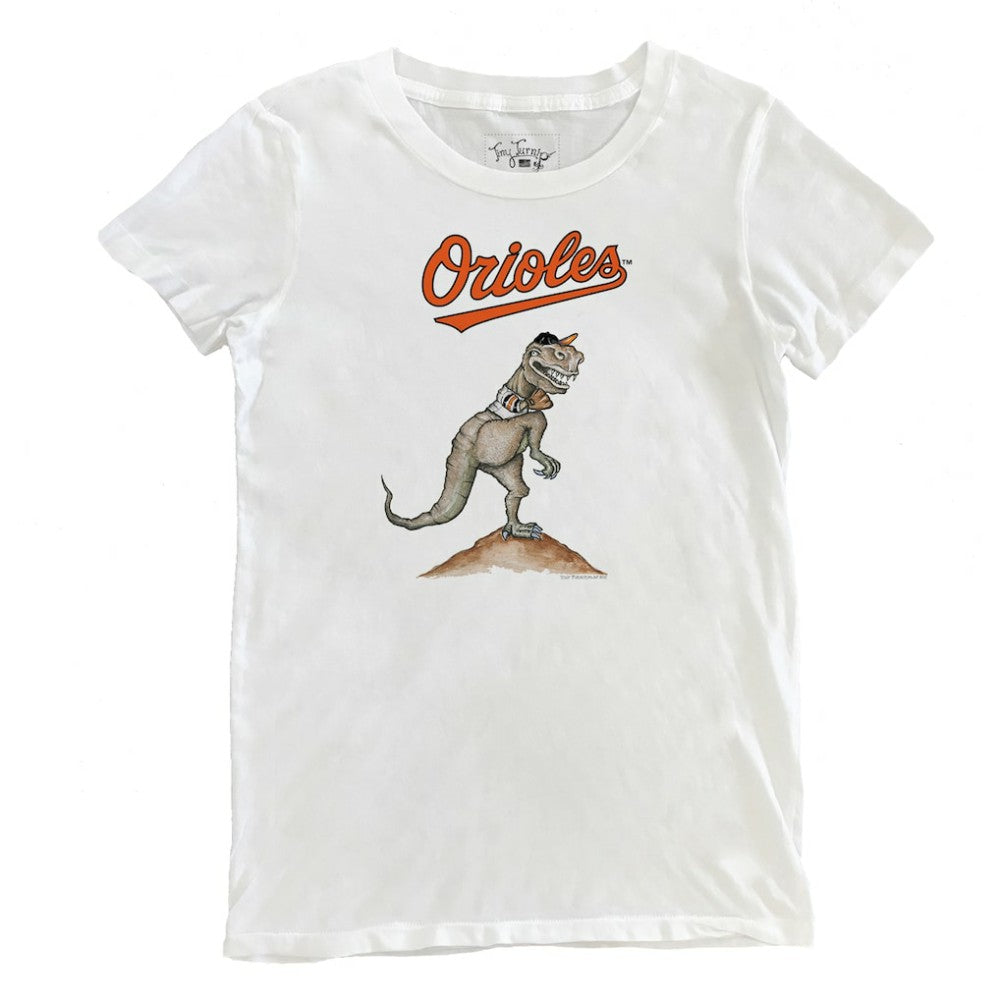 Baltimore Orioles Tiny Turnip Women's TT Rex T-Shirt - White - MLB Lifestyle