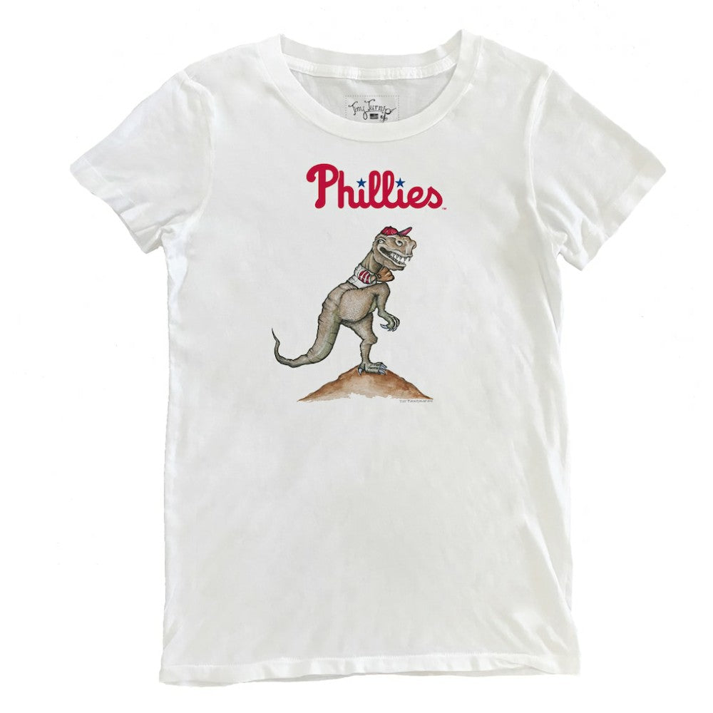 Philadelphia Phillies Tiny Turnip Women's TT Rex T-Shirt - White - MLB on Sale