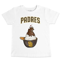 San Diego Padres Tiny Turnip Youth Sundae Helmet T-Shirt - White - MLB Discount